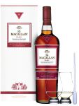 Macallan Ruby 1824 Edition Single Malt Whisky 0,7 Liter + 2 Glencairn Glser und Einwegpipette