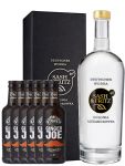 Sash & Fritz Vodka Black Box 0,7 Liter + 6 x Stones Ginger Joe 0,33 Liter Flasche