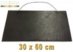 Schiefertafel MEMOBOARD - Querformat - Naturschiefer mit Lederband und Lochung Tafel 30 x 60 cm