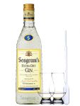 Seagrams Extra Dry Gin 0,7 Liter + 2 Glencairn Glser und Einwegpipette
