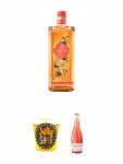 Miamee Orange Goldwasser Likör 0,7 Liter + Jello Shot Maracuja Wackelpudding mit Wodka 42 Gramm Becher + Rotkäppchen Fruchtsecco Erdbeere 0,75 Liter