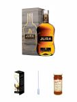 Isle of Jura 10 Jahre Single Malt Whisky 0,7 Liter + Glencairn Glas Twin Pack Whiskyglas Stölzle 2 Stück + Einweg-Pipette 1 Stück + Glenfarclas Whisky Orangen Marmelade 340 Gramm Glas