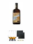 Caffo Vecchio Amaro del Capo Kräuterlikör aus Italien 0,7 Liter + The Glencairn Glass Whisky Glas Stölzle 2 Stück + Schiefer Glasuntersetzer eckig ca. 9,5 cm Ø 2 Stück