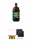 Sechsämtertropfen Kräuterlikör Deutschland 0,7 Liter + The Glencairn Glass Whisky Glas Stölzle 2 Stück + Schiefer Glasuntersetzer eckig ca. 9,5 cm Ø 2 Stück