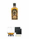 Casa Herradura Anejo 0,7 Liter + The Glencairn Glass Whisky Glas Stölzle 2 Stück + Schiefer Glasuntersetzer eckig ca. 9,5 cm Ø 2 Stück