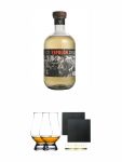 Espolon Tequila Reposado 0,7 Liter + The Glencairn Glass Whisky Glas Stölzle 2 Stück + Schiefer Glasuntersetzer eckig ca. 9,5 cm Ø 2 Stück