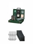 Diplomatico Botucal Poker Koffer 1 Stück + Botucal Rum Gläser 6 Stück + Schiefer Glasuntersetzer eckig 6 x ca. 9,5 cm Durchmesser