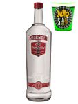 Smirnoff Vodka No. 21 Red Label 3,0 Liter + Jello Shot Waldmeister Wackelpudding mit Wodka 42 Gramm Becher