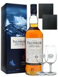 Talisker 10 Jahre Whisky 0,7 Liter + 2 Classic Malt Glser + 2 Schieferuntersetzer Eckig 7cm
