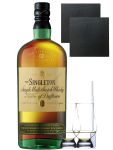 The Singleton of Dufftown 12 Jahre Single Malt Whisky 0,7 Liter + 2 Glencairn Gläser + 2 Schieferuntersetzer 9,5 cm + Einwegpipette