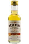 West Cork 12 Jahre RUM CASK Irish Whiskey Miniatur 0,05 Liter