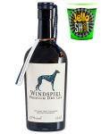 Windspiel Premium Dry Gin Deutschland 0,5 Liter + Jello Shot Waldmeister Wackelpudding mit Wodka 42 Gramm Becher